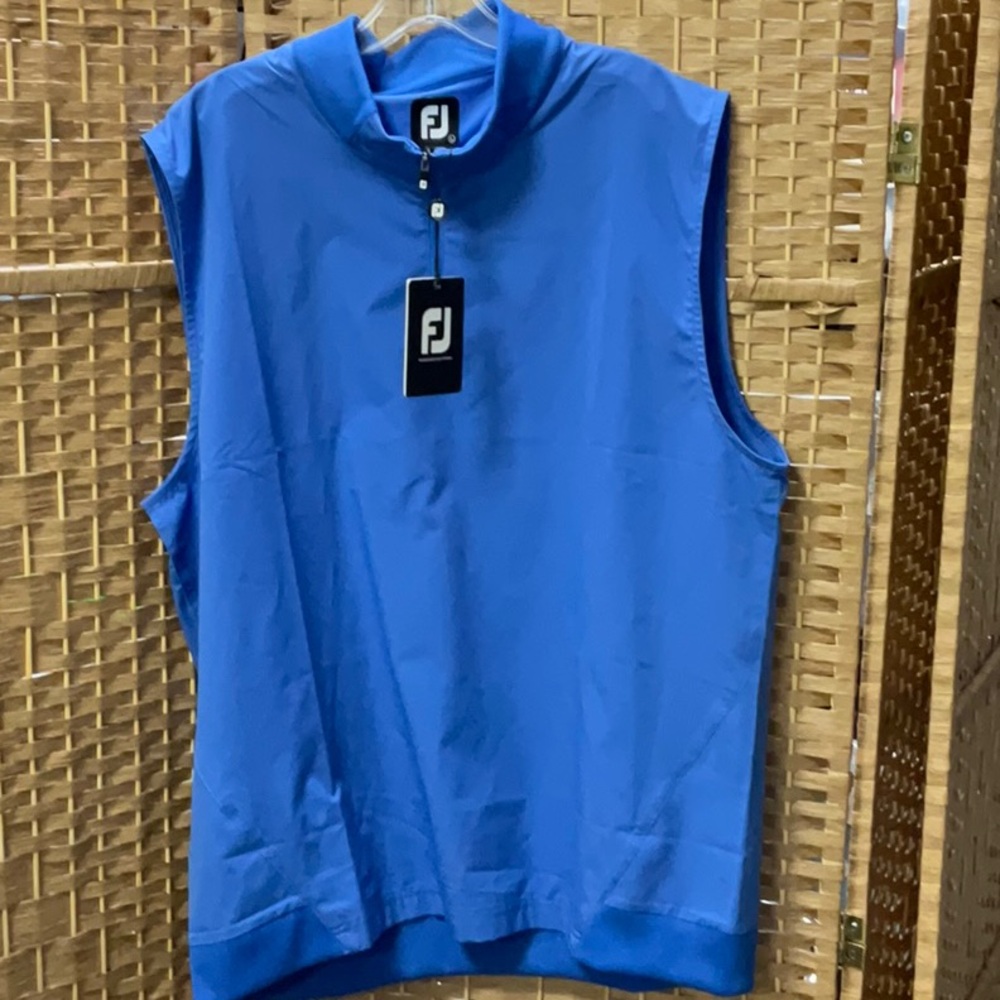 FootJoy Men's Sleeveless Golf Vest in Bright Blue